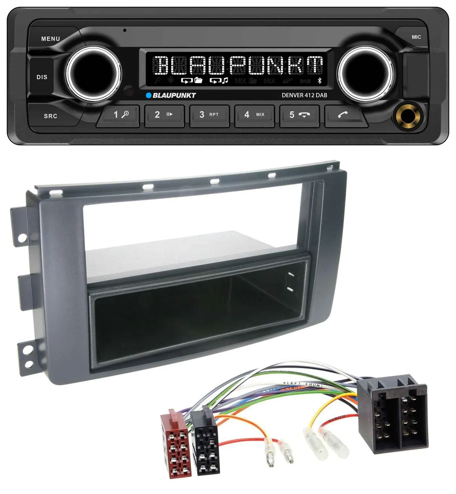 Blaupunkt Bluetooth DAB MP3 USB Autoradio für Smart ForFour 454 ForTwo 451 ISO