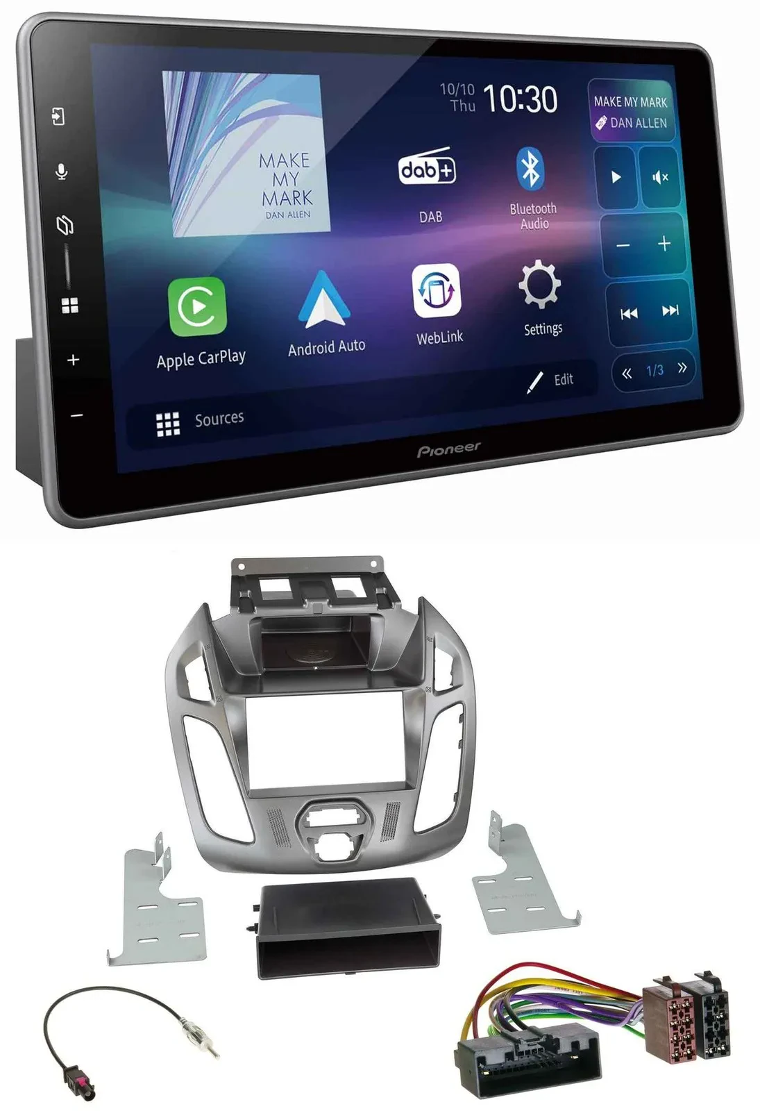 Pioneer Bluetooth USB DAB MP3 Autoradio für Ford Connect Transit 2012-2018 ohne