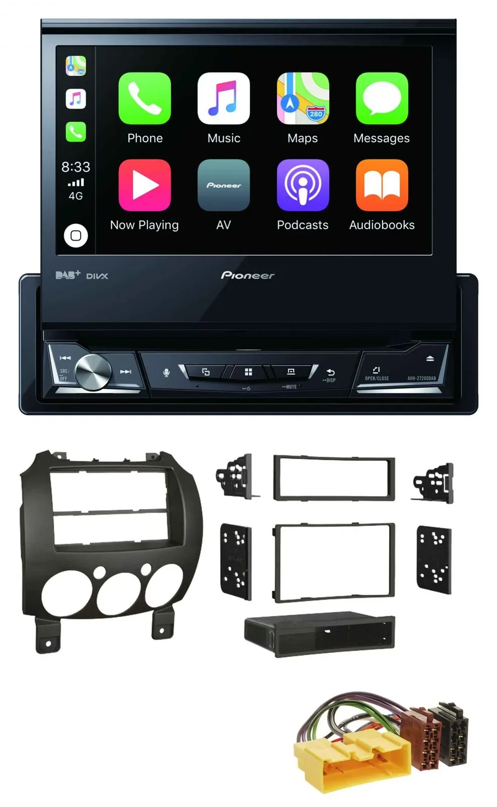 Автомагнитола для Mazda 2 (с 2007) Pioneer DVD, Bluetooth, DAB, USB, MP3