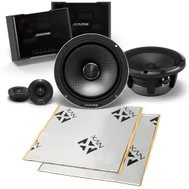 Alpine HDZ-65CS 200W 6.5” Component Car Speakers + Damping Kit