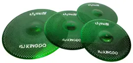 Набор тарелок для барабанов KINGDO LOW VOLUME SET 14"+16"+20" GREEN