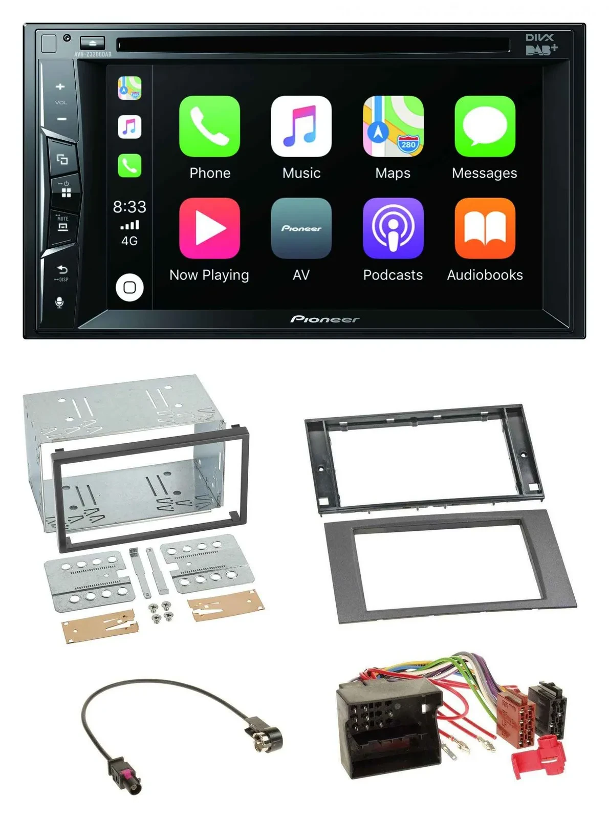 Pioneer MP3 USB DVD Bluetooth DAB 2DIN Autoradio für Ford Fusion Kuga Transit 05