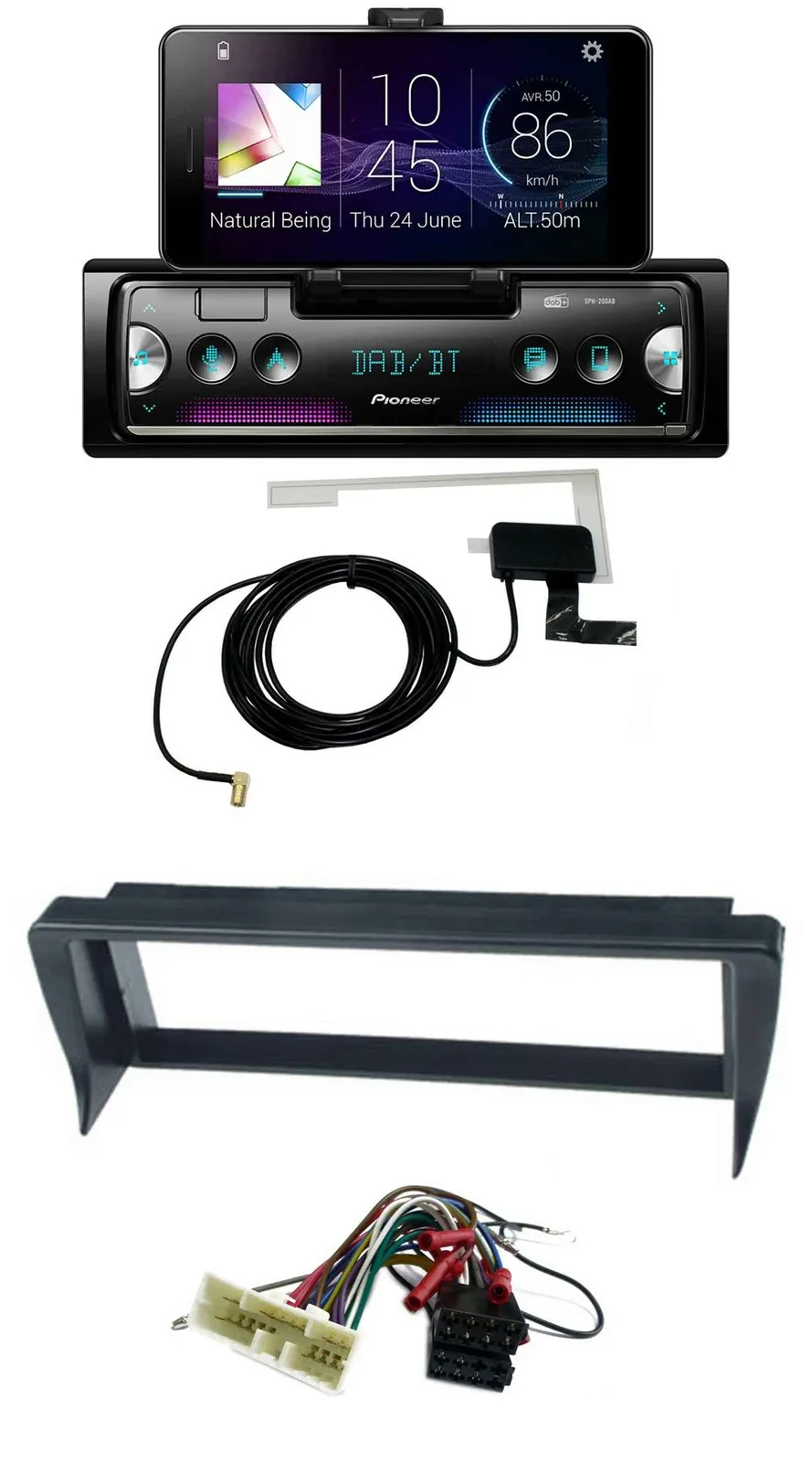 Pioneer DAB Bluetooth MP3 USB Autoradio für Jaguar Sovereing / XJ12 / XJ6