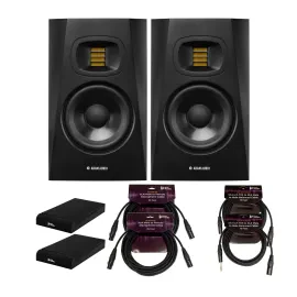 Adam Audio T5V 5 Inch Studio Monitor with Isolation Pads and Cables
