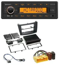 Автомагнитола Continental 1-DIN DAB MP3 AUX USB для Mazda 3 (с 2009)