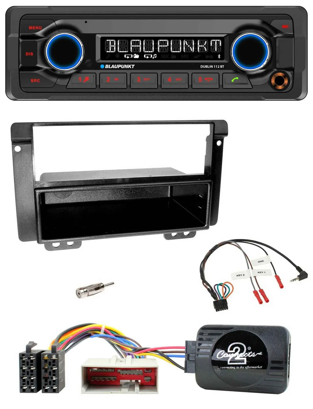 Blaupunkt MP3 Bluetooth USB Lenkrad Autoradio für Landrover Freelander 2004-2006