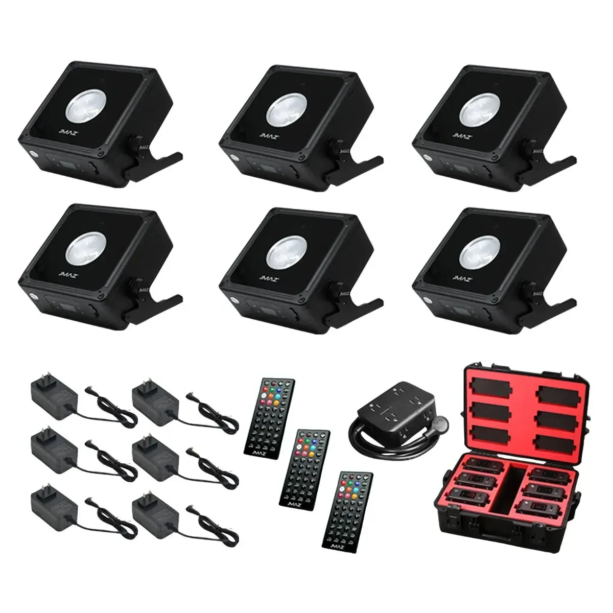 Светодиодный прибор JMAZ LIGHTING JZ1043 MAD PAR PUCK 6PK LED с аксессуарами (6 штук)