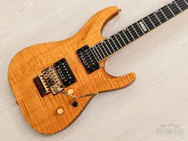 1992 ESP Horizon-Custom-FM HH Superstrat Flame Top Natural w/ Floyd Rose