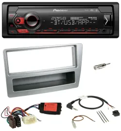 Автомагнитола для Honda Civic 2004–2006 Pioneer USB, DAB, Bluetooth, серебристая