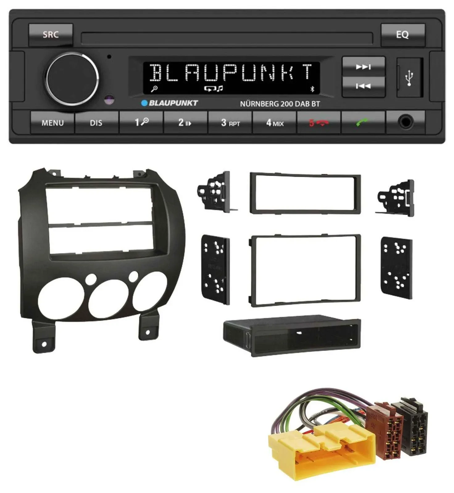 Blaupunkt USB DAB MP3 Bluetooth Autoradio für Mazda 2 (ab 2007)