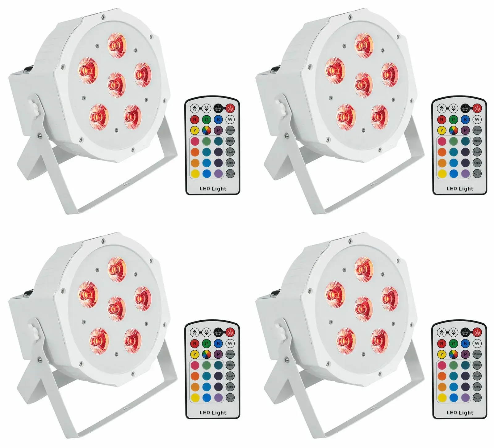 Светодиодный прибор Rockville BATTERY PAR 6RF White (4 штуки)