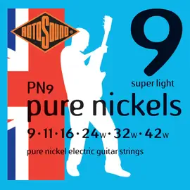 Струны для электрогитары Rotosound PN9 Pure Nickels 9-42