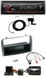 Автомагнитола для Alfa Romeo 147/GT Pioneer DAB, USB, Bluetooth, поддержка кнопок на руле, цвет антрацит