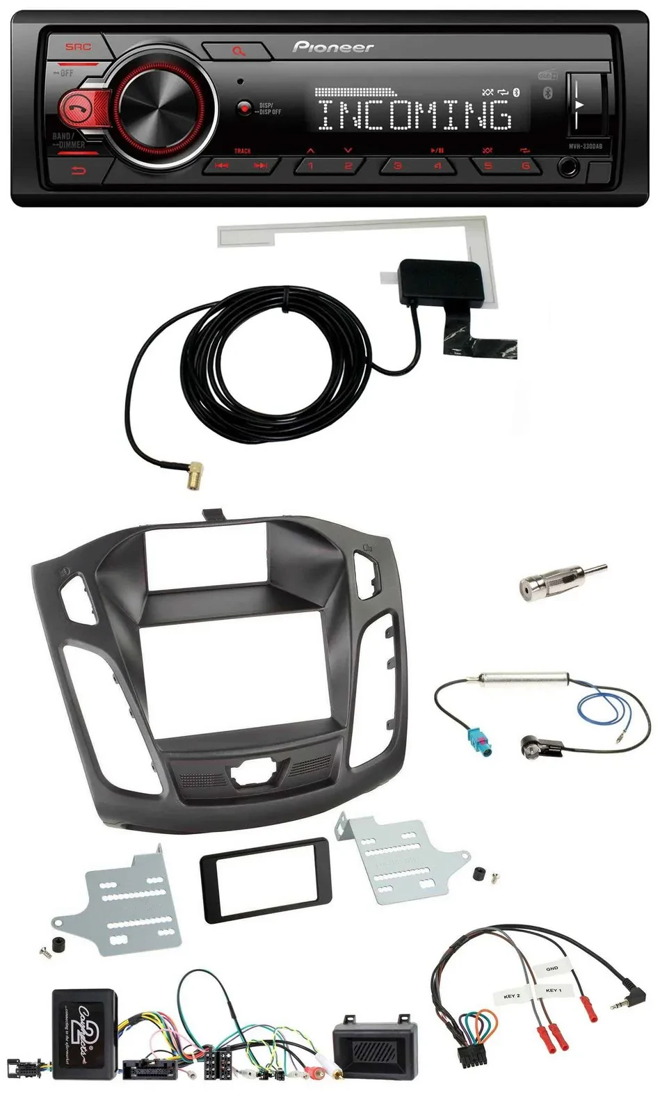 Pioneer MP3 Lenkrad CD DAB USB Autoradio für Ford Focus DYB 2011-2014