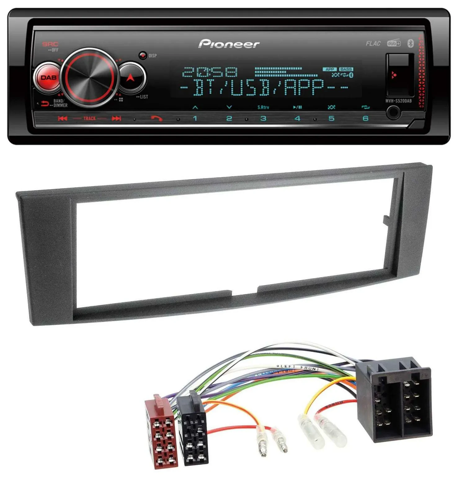Автомагнитола Pioneer Bluetooth USB MP3 DAB для Renault Laguna II (2005–2008)