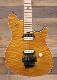 EVH NAMM Limited Edition USA Custom Shop Wolfgang Quilt Top Trans Amber w/ Case