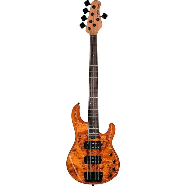 Бас-гитара Sterling by Music Man StingRay Ray35HH Burl Top 5-String Amber