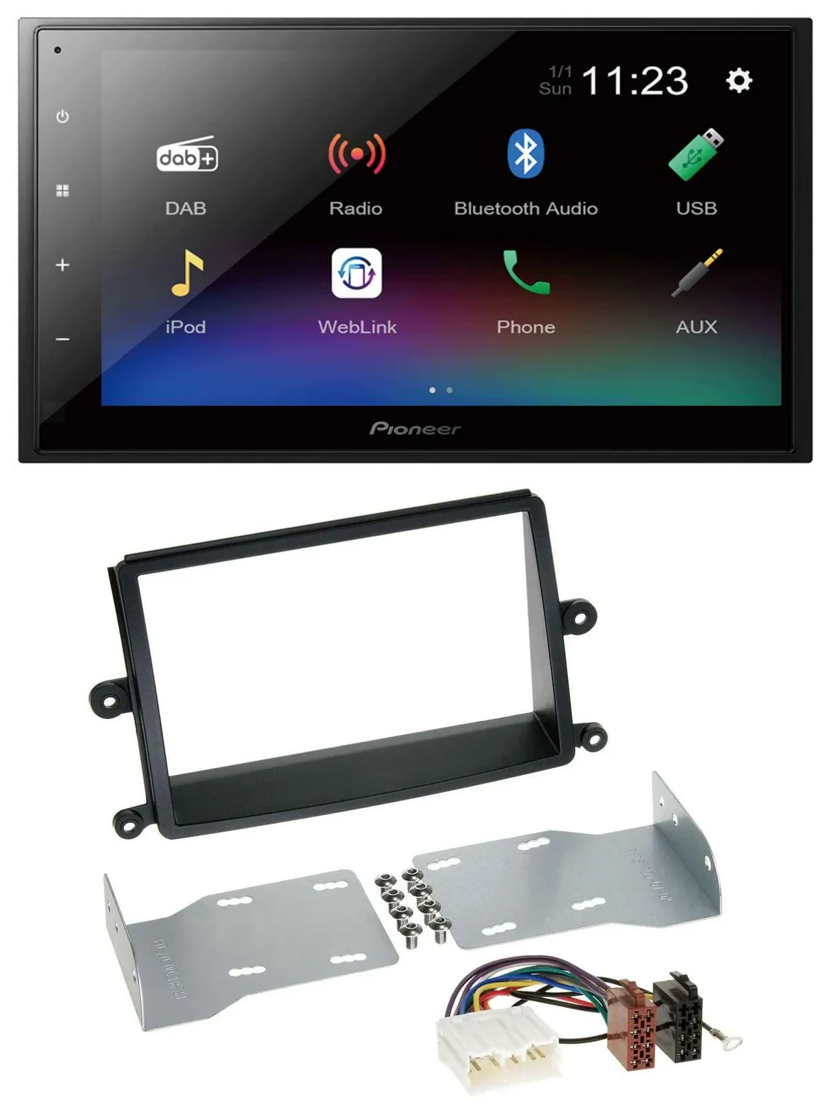 Автомагнитола Pioneer 2DIN USB Bluetooth DAB MP3 для Mitsubishi L200 (2006–2015)