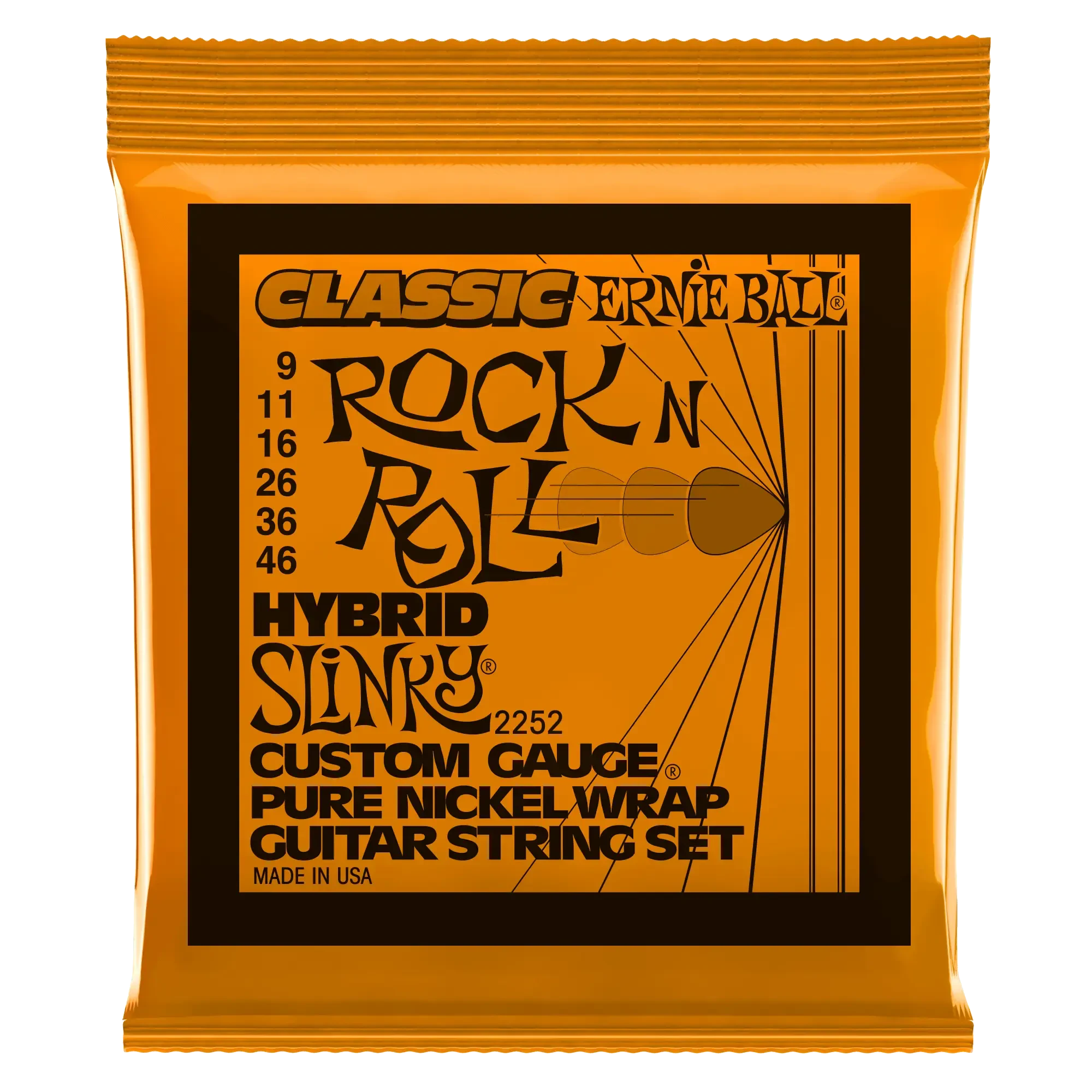 Струны для электрогитары Ernie Ball 2252 Rock n Roll Hybrid Slinky 9-46