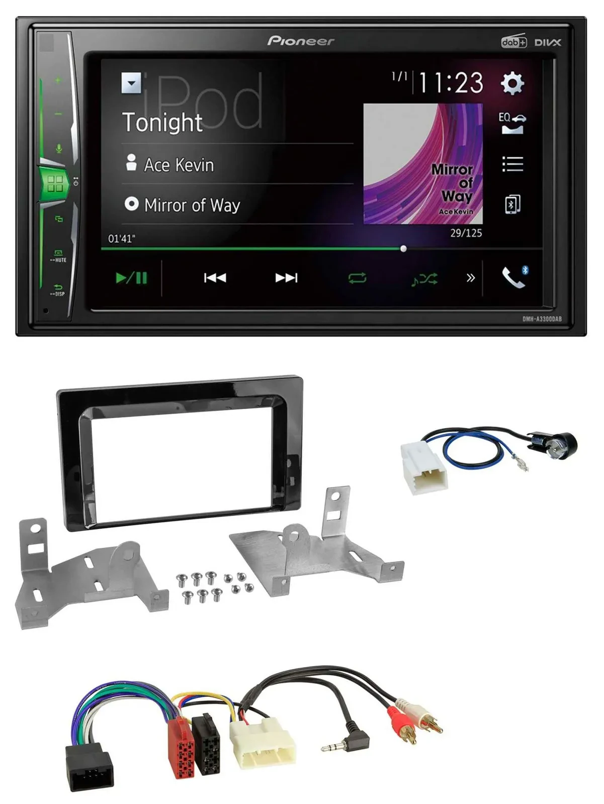 Pioneer 2DIN MP3 DAB USB Bluetooth Autoradio für Toyota Aygo AB7 ab 2022 klavier