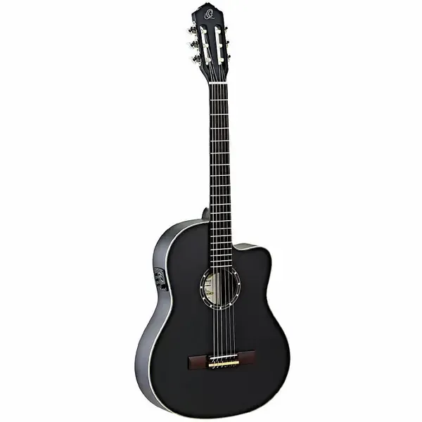 Классическая гитара с подключением Ortega Family RCE125SN Thinline Satin Black