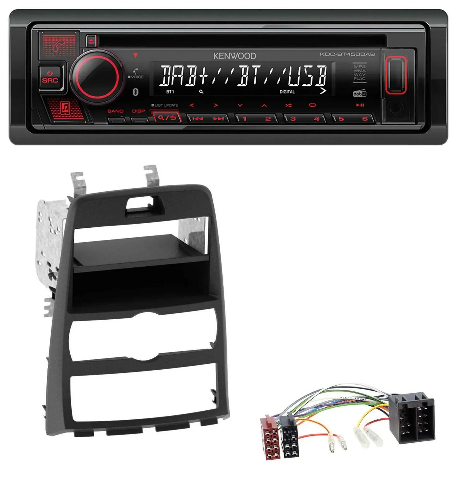 Kenwood MP3 CD USB Bluetooth DAB Autoradio für Hyundai Genesis BK 10-12 Klimaaut