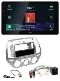 JVC DAB MP3 Bluetooth USB Autoradio für Hyundai i20 (12-14) man. Klima