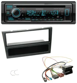 Kenwood MP3 Bluetooth DAB USB CD Autoradio für Opel Agila Combo Corsa C Omega B