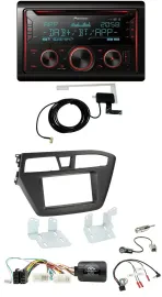 Pioneer 2DIN Lenkrad DAB USB CD Bluetooth Autoradio für Hyundai i20 ab 2015 ohne