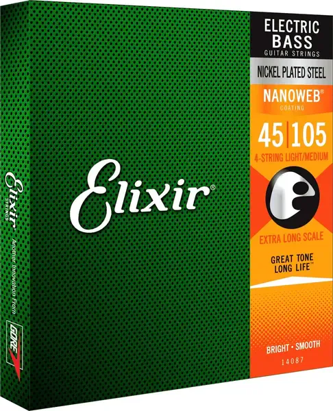 Струны для бас-гитары Elixir NanoWeb XL 14087 45-105