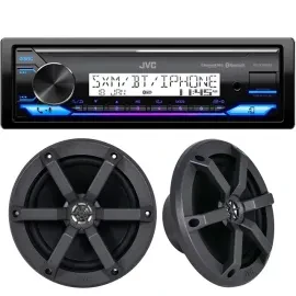 JVC KD-PKX38MBS Marine Multimedia Receiver and Speaker Package