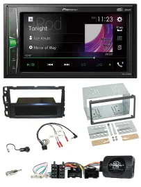 Pioneer 2DIN Lenkrad DAB USB Bluetooth Autoradio für Cadillac BLS YSCF 2006-2010