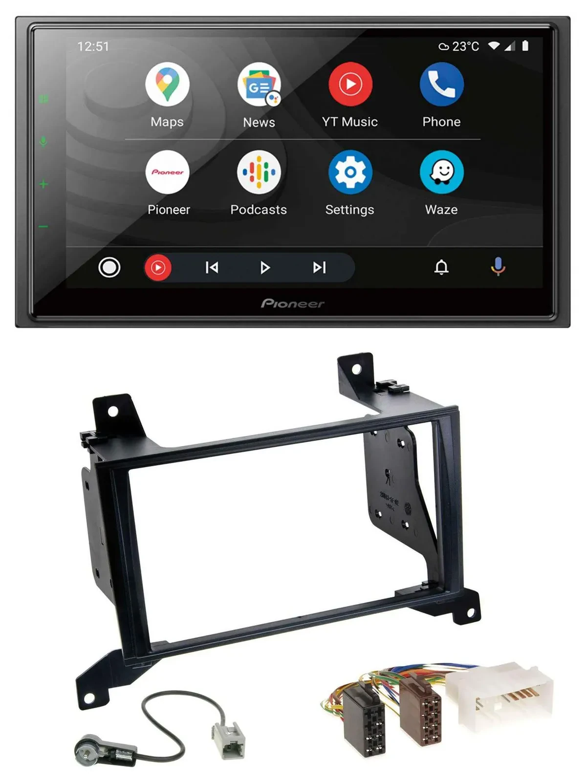 Pioneer USB 2DIN DAB MP3 Bluetooth Autoradio für Hyundai Santa Fe CM 09-12