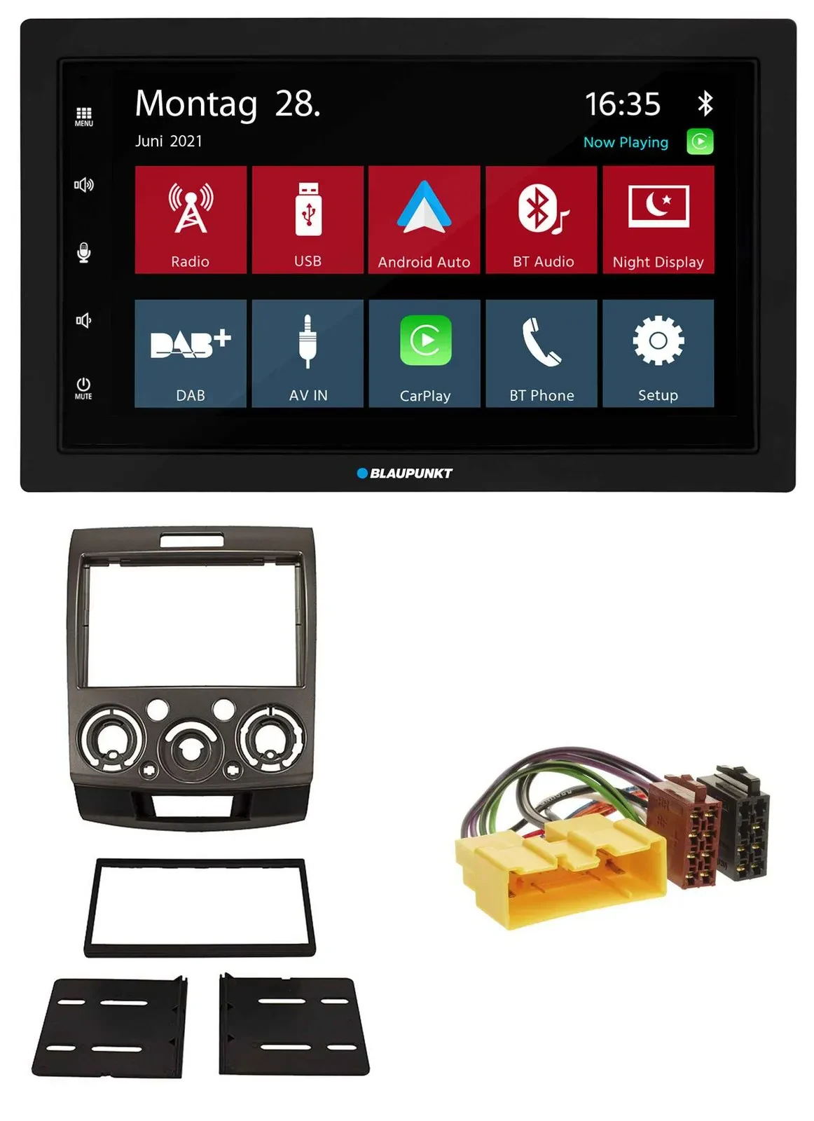 Blaupunkt MP3 Bluetooth DAB 2DIN USB Autoradio für Ford Ranger Mazda BT50 ab 06