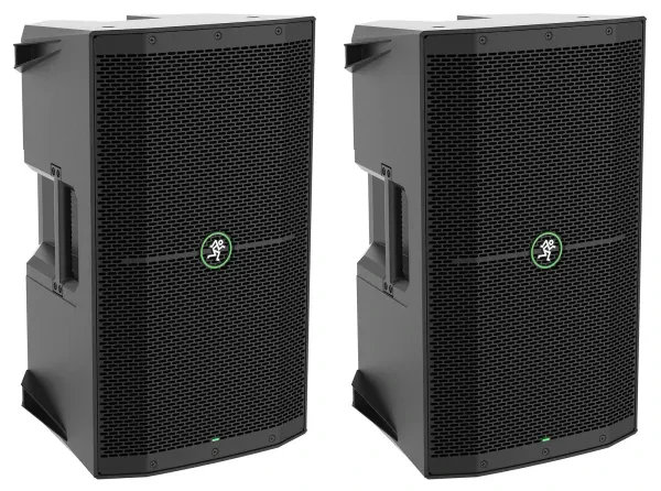(2) Mackie Thump210XT 10" Powered DJ PA Speakers w/Bluetooth/Feedback Eliminator