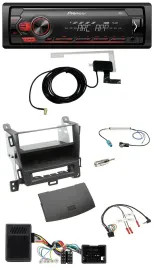 Pioneer 1DIN USB DAB MP3 Lenkrad Autoradio für Opel Tourer Zafira ab 2013 jet bl