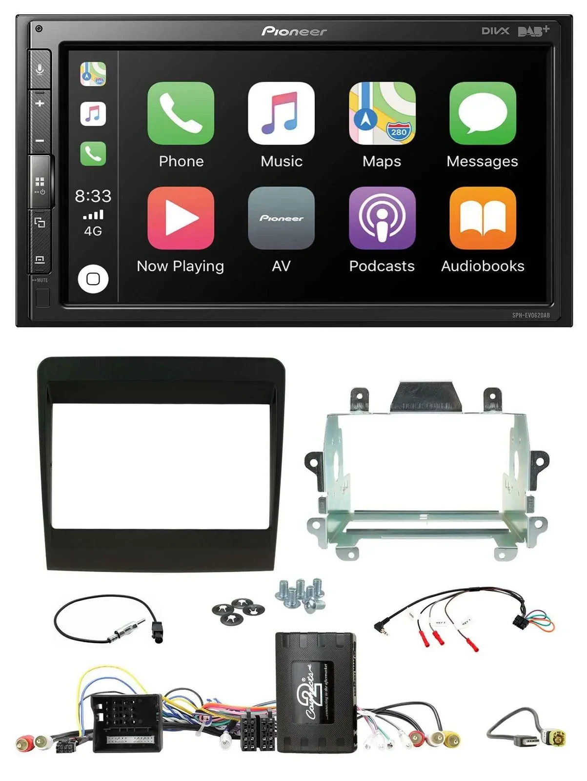 Pioneer USB Lenkrad DAB 2DIN Bluetooth Autoradio für Porsche 911 991 2011-2017 I