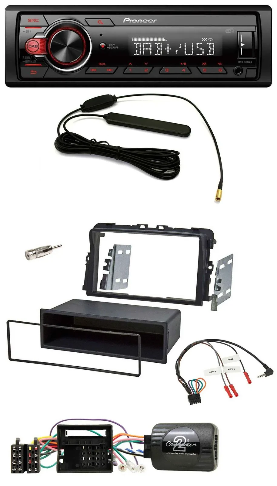 Автомагнитола для Opel Vivaro Pioneer 1-DIN, DAB, USB, MP3