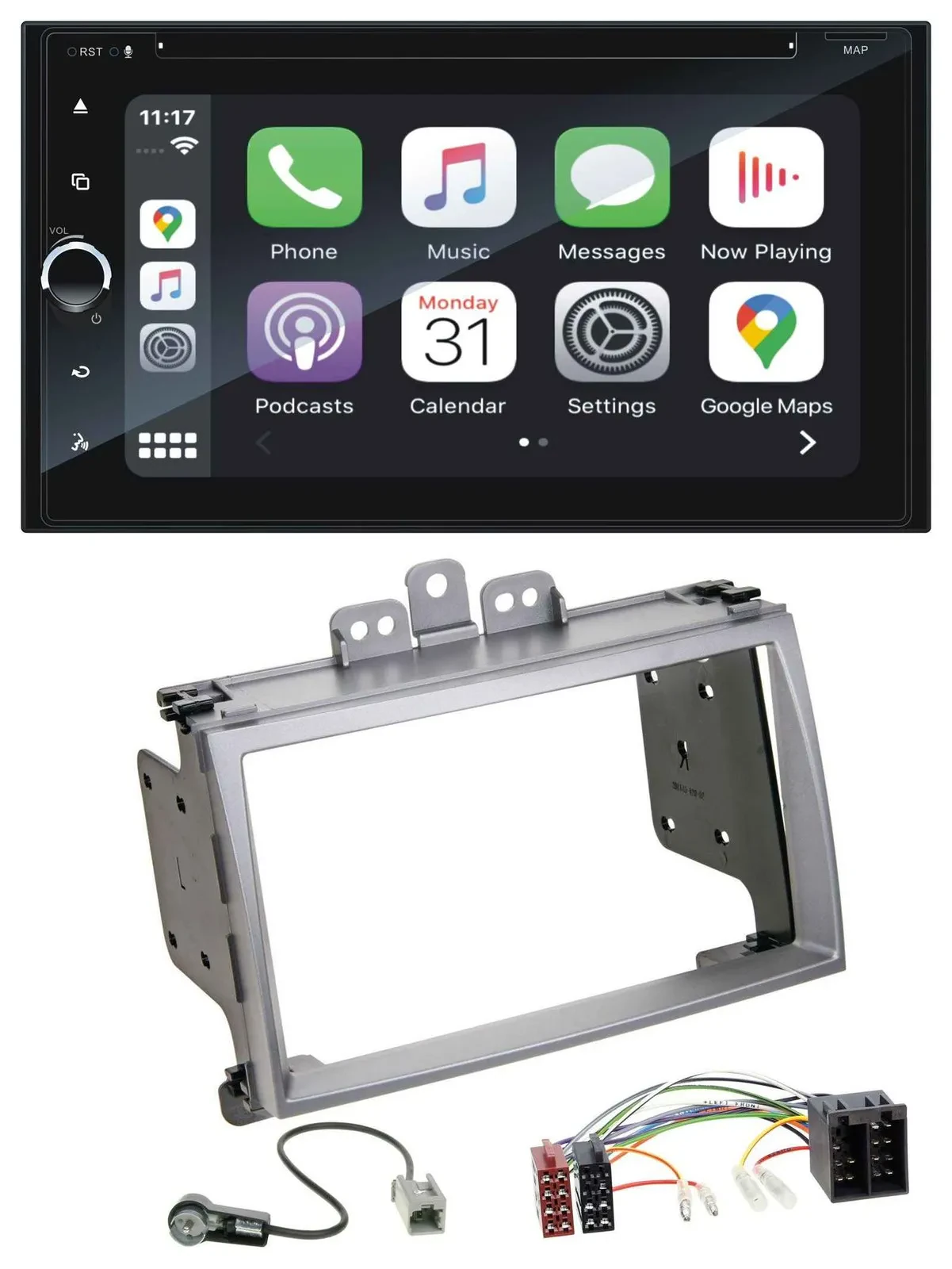 Blaupunkt 2DIN Bluetooth DAB USB DVD MP3 Autoradio für Hyundai i20 2009-2012 sil