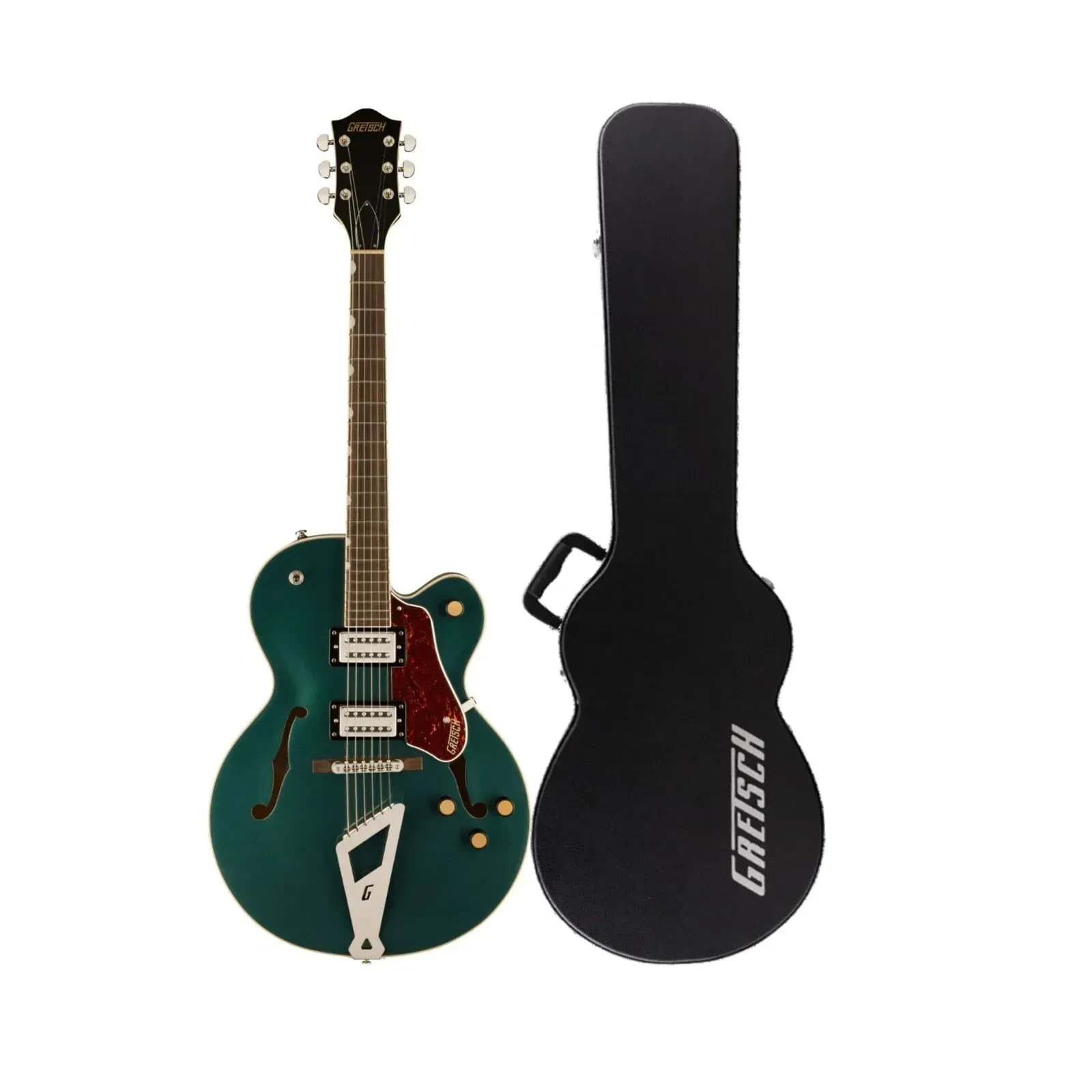 Gretsch G2420 Maple Streamliner Hollow Body Electric Guitar Green with Case