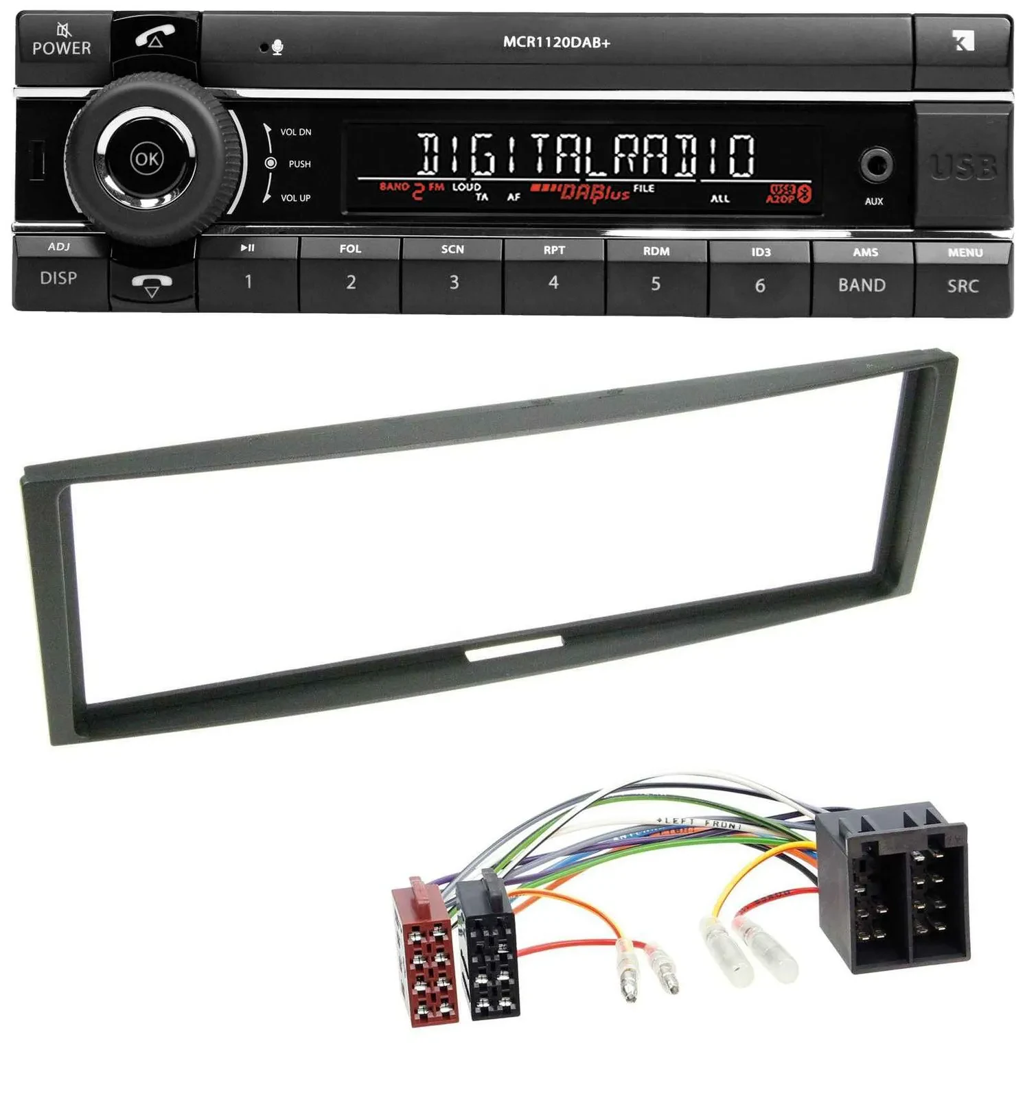 Kienzle Bluetooth MP3 USB DAB Autoradio für Renault Megane Megane Scenic Modus C