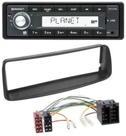 Continental USB MP3 AUX 1DIN Autoradio für Peugeot 206 (ab 1998)