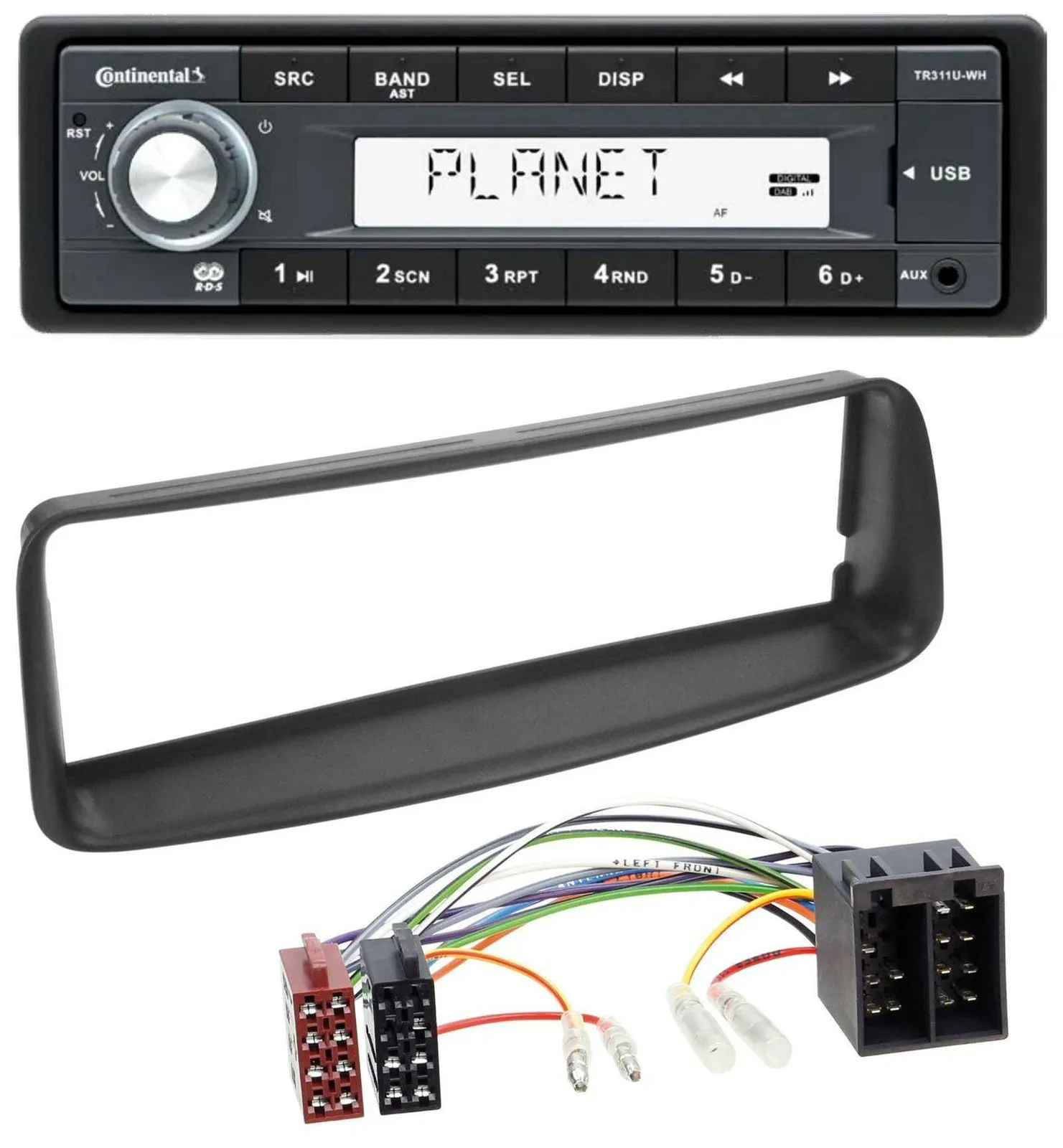 Continental USB MP3 AUX 1DIN Autoradio für Peugeot 206 (ab 1998)