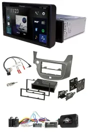 Pioneer DAB Lenkrad Bluetooth USB Autoradio für Honda Jazz ab 2014 silber