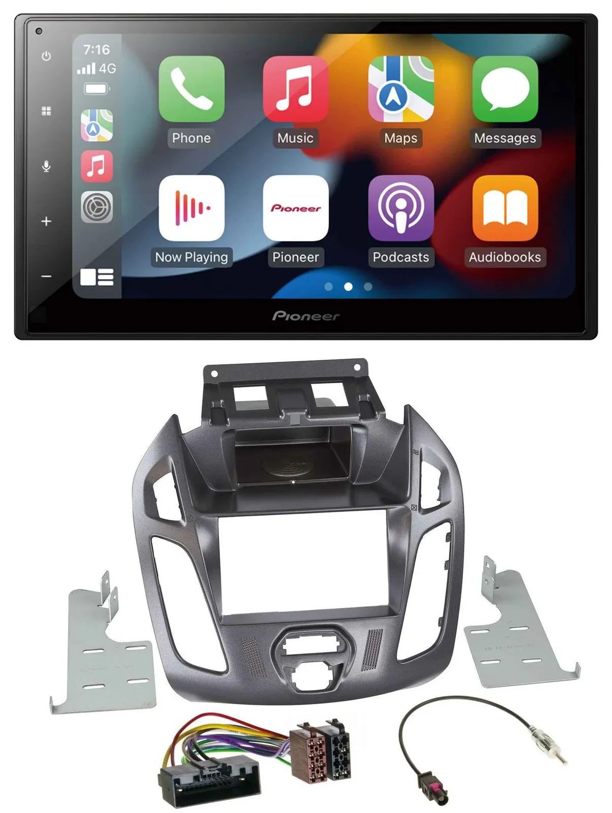 Pioneer DAB Bluetooth 2DIN USB MP3 Autoradio für Ford Transit ohne Display 2012-