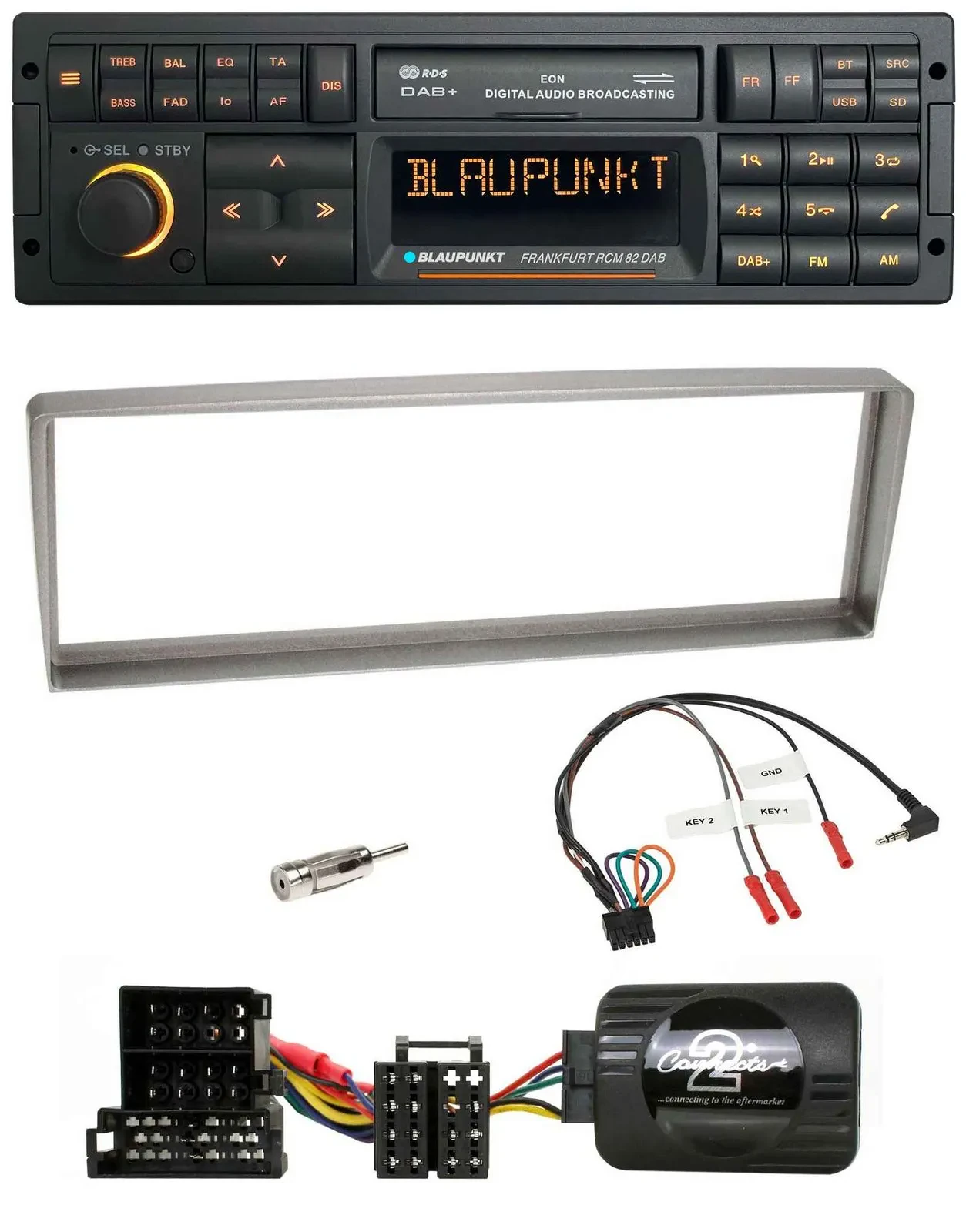 Blaupunkt USB DAB SD Lenkrad Bluetooth Autoradio für Alfa Romeo 156 ab 2003 silb