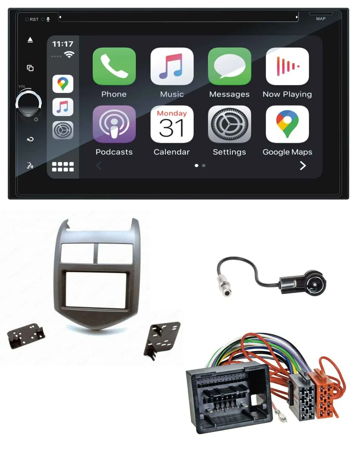 Blaupunkt 2DIN Bluetooth DAB USB DVD MP3 Autoradio für Chevrolet Aveo Sonic ab 2