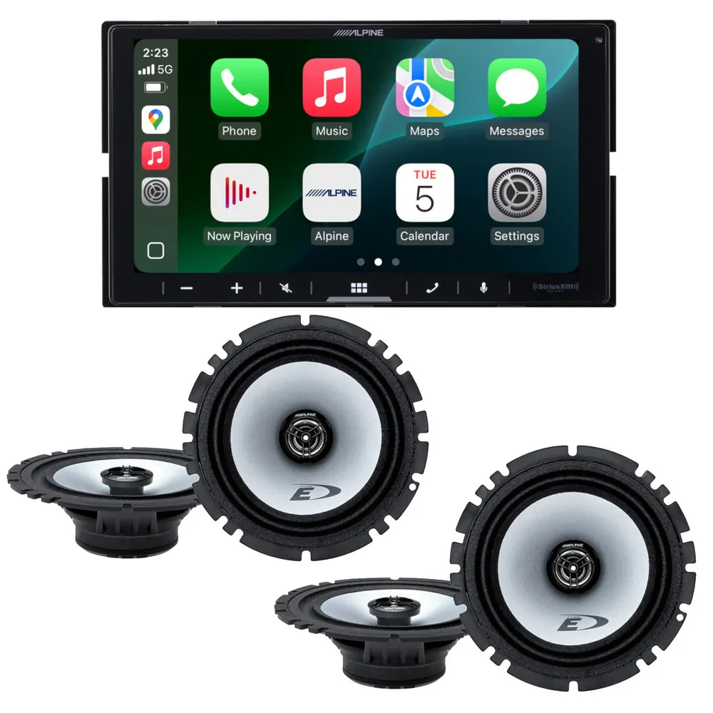 Alpine ILX-W770 7" Double DIN Multimedia Receiver + (4) 6.5" Coaxial Speakers