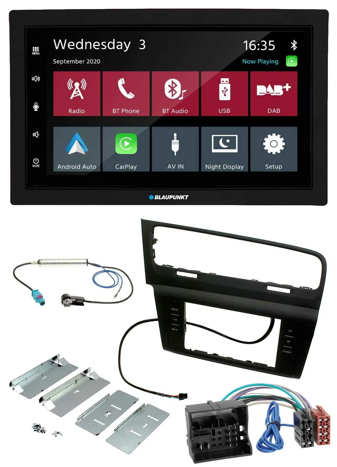 Blaupunkt DAB Bluetooth USB MP3 2DIN Autoradio für VW Golf VII (ab 11/2012)