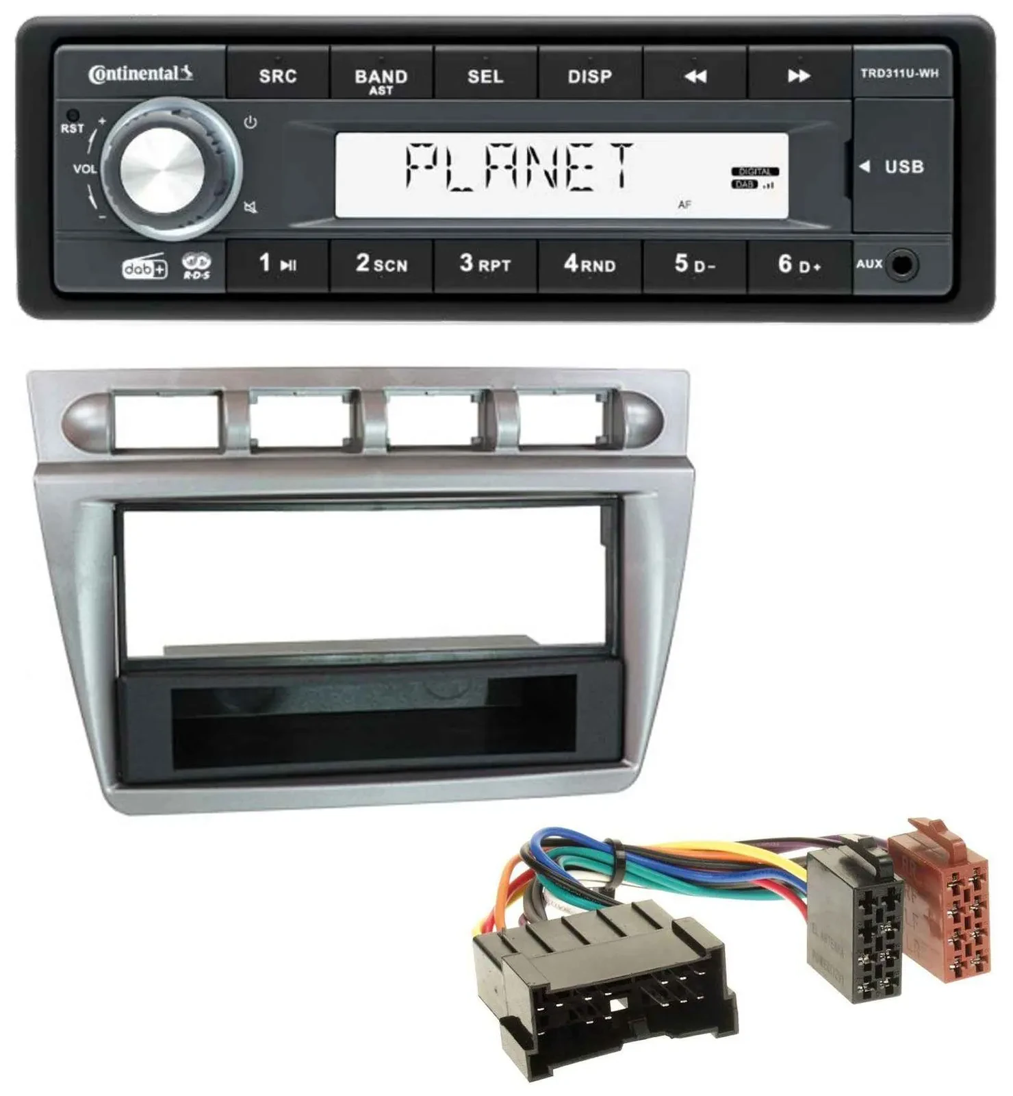 Continental MP3 AUX USB DAB 1DIN Autoradio für Kia Picanto (2004-2007)